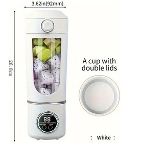 Resim Meridiangoods Çift Motorlu 12 Bıçaklı 700ml 3 Hızlı Portatif Blender Seyahat Spor 