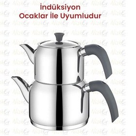 Resim Kahramanlar Delux Soft 4 Parça Çaydanlık Takımı - Mega Boy Antrasit Gümüş 