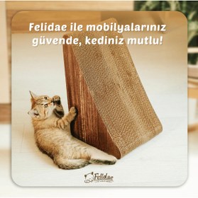 Resim Saule Oluklu Mukavva, Kedi Tırmalama Kanepesi - Dikey Tırmalama / (24X43X24CM) Small - CS7 DW 
