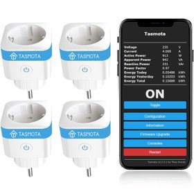 Resim Tasmota Akıllı Priz, 16A, Elektrik Sayaçlı, MQTT ve Alexa Uyumlu 