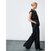 Resim Koton Cepli Pile Detaylı Yüksek Bel Kadın Kumaş Palazzo Pantolon 6WAK40057UW (6WAK40057UW) 