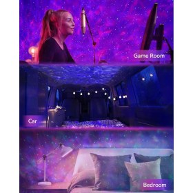 Resim Ergin Group Kumandalı Dinozor Bluetooth Hoparlör Müzik Masa ve Gece Lambası Galaxy LED Projektör Işık Dinazor Yumurtası 