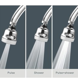 Resim Rood Wit Tasarruflu Oynar Başlık Krom 3 Fonksiyonlu Musluk Başlığı 