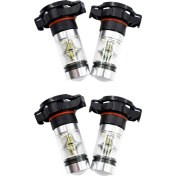 Resim Sulhul 4x 5202 H16 PS24W Güç 100W 6000K Süper Beyaz LED Sis Drl Lambaları Ampul (Yurt Dışından) 