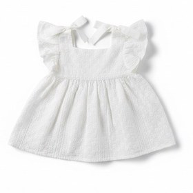 Resim Babymuz Kız Bebek Fistolu Yazlık Beyaz Elbise Beyaz 