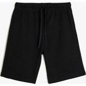 Resim Koton Basic Şort Beli Bağlamalı Pamuk Karışımlı Lacivert 4skb40011tk Lacivert 