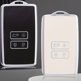 Resim TPU Araba Uzaktan Anahtarlık Kapak Anahtar Kılıfı, Renault Captur Koleos Kadjar Megane Tılsım Espace Clio Zoe Koleos Scenic Arkana Dacia Sandero Aksesuarları 