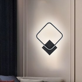 Resim Kira Aplik Siyah Renk Modern Tasarım - Hol - Banyo - Yatak Odası Gün Işığı LED Aplik 