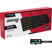 Resim HyperX Alloy Origins 60 Aqua Switch Mekanik Kablolu Klavye Siyah 