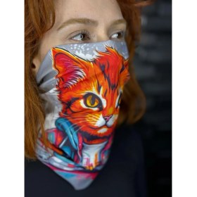 Resim Motobros Kedi Desenli Desenli Baf Buff Bandana 