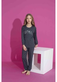 Resim Tarık 5-9 Yaş Kız Çocuk Girl Pijama 2933200 - Lacivert Lacivert 