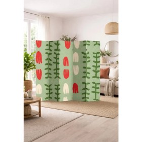 Resim Artavessa Dekoratif 5 Kanatlı Dijital Baskılı Kanvas Paravan - Seperatör - 200X180 cm - Model 10 