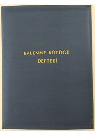 Resim Evlenme Kütüğü Defteri 25x35 CM Cilt Bezli 1. Hamur 100 Yaprak 