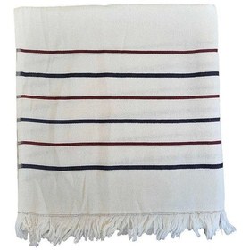 Resim Peştemal Plaj Havlusu %100 Pamuklu 70x150 Cm Beyaz Waves Çok Renkli 