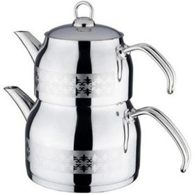 Resim Alara Sums02 Sude Saten Orta Metal Saplı Çaydanlık Gri 