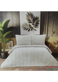 Resim Wellsoft Tek Kişilik Yatak Örtüsü Krem 