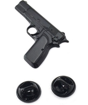 14 Lü Tabanca Rozet Siyah