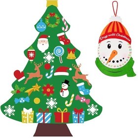 Resim Kendin Yap Keçe Noel Ağacı Seti Ve Kardan Adam Advent Takvimi - Klb 