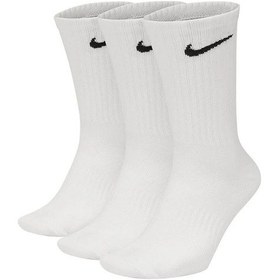 Resim Nike Everyday Cushioned Erkek Beyaz 3Lü Çorap Sx7676-100 Beyaz 