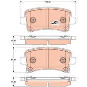 Resim TRW GDB1784 Fren Balatasi Arka ( Opel : Insignia All Model 08-- ) ‘’ 17-18 (Inc) Jant 13237765 1605366 (WC422793) 