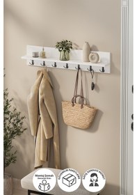 Resim Bofigo Portmanto Duvar Askılığı Elbise Askılığı Yıldız Beyaz 91 Cm Beyaz 