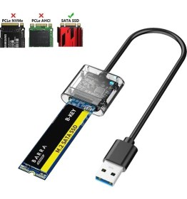 Resim Pileli Store Ally M.2 Sata USB 3.0 Gen1 SSD Harddisk Kutusu M.2 Ngff- JMS578-(5775) 