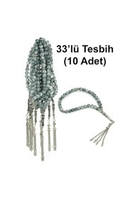 Resim 10 Adet 33lü Hac Umre Hediyelik Tesbih - Gri 