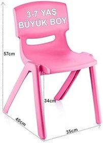 Resim Fiore 4'Lü Set Büyük Şirin Çocuk Sandalyesi Pembe 