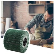 Resim Mufunye Yeşil Elektrikli Tırnak Makinesi İçin 80 Paslanmaz Çelik Nylon Pullu Polisaj Tekerleği 