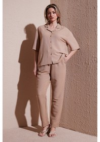 Resim Fashion Friends Bayan Pantolon 25y0550k1 Bej Bej 