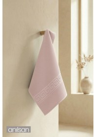 Resim Pudra Greek El Havlusu - 50x90 Cm, 225 Gr, %100 Pamuk, Spa Ve Otel Havlusu, Günlük Kullanıma Uygun Pudra 