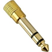 Resim 6.3 mm Erkek to 3.5 mm Dişi Çevirici Dönüştürücü Çivi Jak Adaptör Alfais
