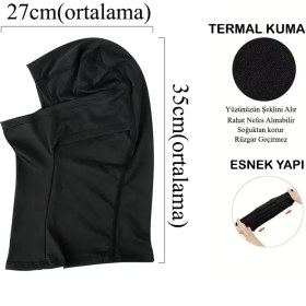 Resim Flex Cf Moto Reflektörlü Siyah Kar Maskesi Balaklava Motor Spor 