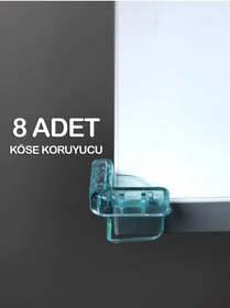 Resim Biricik PVC Bebek Masa Köşe Kenar Koruyucu 8 Adet 