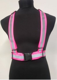Resim HALL BREATHE Pembe Reflektörlü Bisiklet ve Scooter Yeleği, Güvenli ve Şık Tasarım 