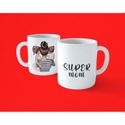 Resim Super Mom Kız Annelerine Özel Baskılı Kupa Bardak 