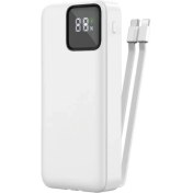 Resim Kensa Powerbank Kendinden Kablolu 2.4A Ultra Hızlı ve Güçlü 20.000 Mah Typc-E ve Lightning Kablolu 