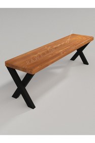 Resim deryawood Raweyn Masif Ahşap Andora Bank 37*140*45cm 
