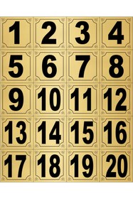 Resim sıradışıhediyem METAL DOLAP NUMARASI NUMARASI MASA NUMARASI DAİRE KAPI NUMARASI METAL LEVHA 1 DEN 20 YE KADAR 