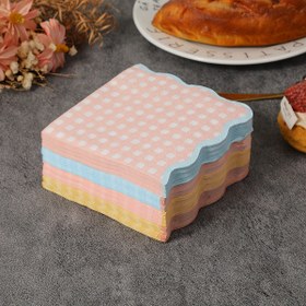 Resim 100 Adet, Tek Kullanımlık Peçeteler, Düzensiz Şekilli Çiçek Desenli Peçeteler, Düzensiz Şekilli Dantel, Tatlı Peçeteleri, Düğün Partisi Dekorasyon Malzemeleri, Cadılar Bayramı, Noel Etkinliği ve Parti Malzemeleri Cadılar Bayramı & Noel 