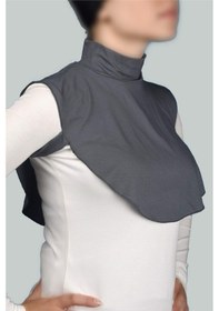 Resim Altobeh Düz Balıkçı Yaka Boğazlı Penye Tesettür Kadın Yakalık Boyunluk - Füme 