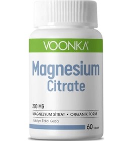 Resim Voonka Magnesium Citrate 200 Mg 60 Kapsül 