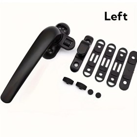 Resim Xuweiwei Siyah Sol 1 Adet Metal Pencere Kolu 50 Tip Kalın Alüminyum Pencere Ve Dolap Kapı Tokmağı Siyah 