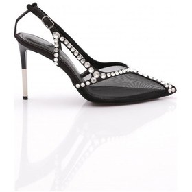 Resim Dgn 9013 Kadin Metal Aksesuar İşli Topuklu Abiye Ayakkabi 9013-2446-R1671 