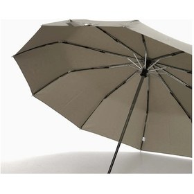 Resim Parachase 3268 Big Circle Grip Silikon Uçlu Büyük Otomatik 3 Kademeli Şemsiye Siyah 