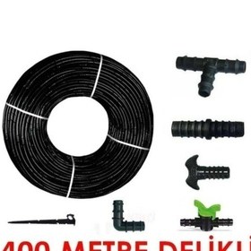 Resim 400 Metre 30cm Kendinden Delikli Damla Sulama Sistemi Ve Ek Parçaları 