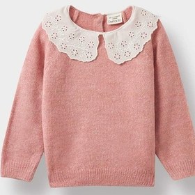 Resim Defacto Kız Bebek Büyük Yaka Kazak F2437a525wnpn429 Pembe 