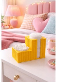 Resim İkisi Bir Arada Kulak Pamuğu & Pamuk Organizeri Sarı 