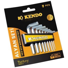 Resim Büro Ev Ofis Atölye Takım Çantası İçin 9parça Alyan Anahtar Seti 