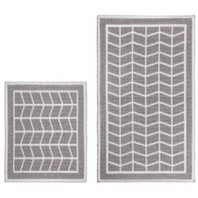 Resim Bluenity Baklava Doğal Pamuk 2'li Banyo Paspası - 60x100 cm + 50x60 cm 